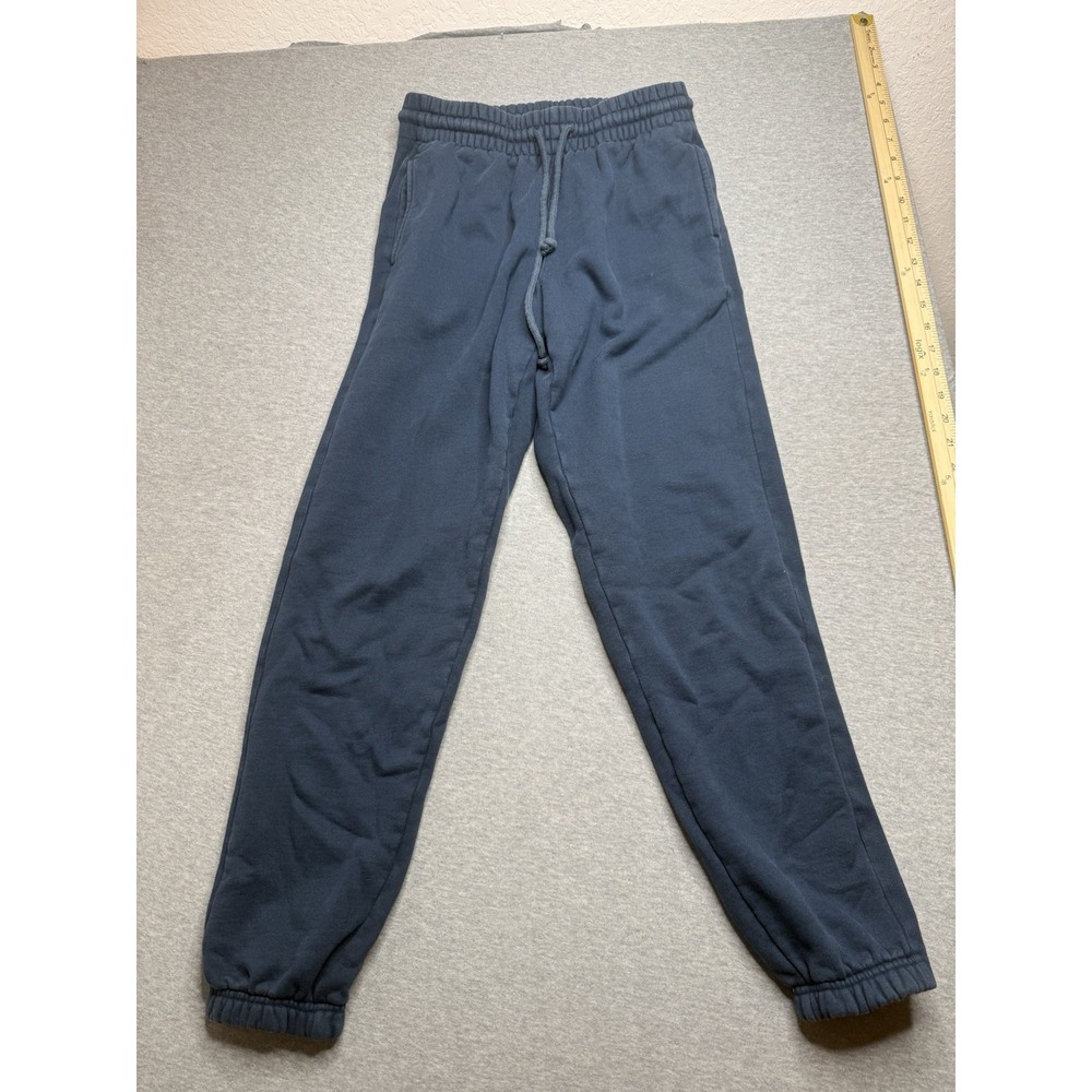 TNA Pants Womens XS Blue Joggers Cozy AF Fleece Sweatpants Comfort Lounge